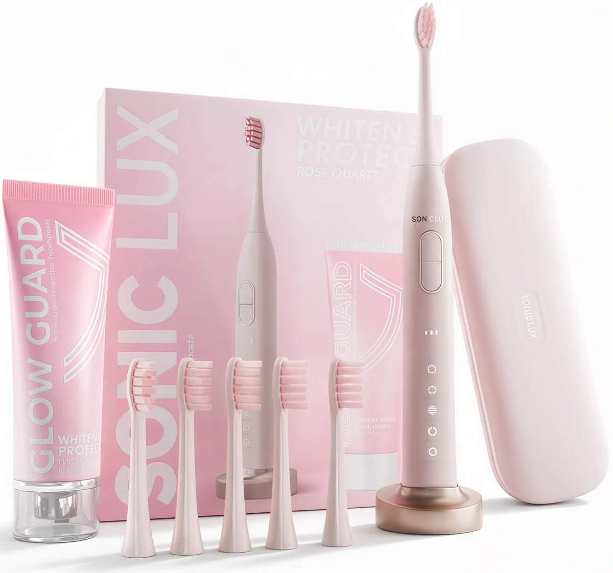  SMILE NOVA ROG-STRIX-RTX3060-O12G- Sonic Lux Pink Electric Toothbrush 45000 Vibrations 6 Heads — fotografija proizvoda