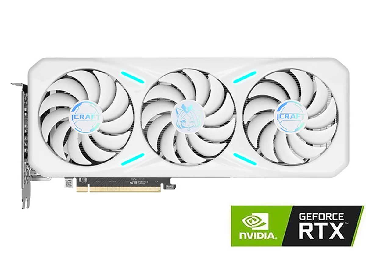 MAXSUN MAXSUN GeForce RTX 4060 iCraft OC 8G Anime White graphics card — product photo