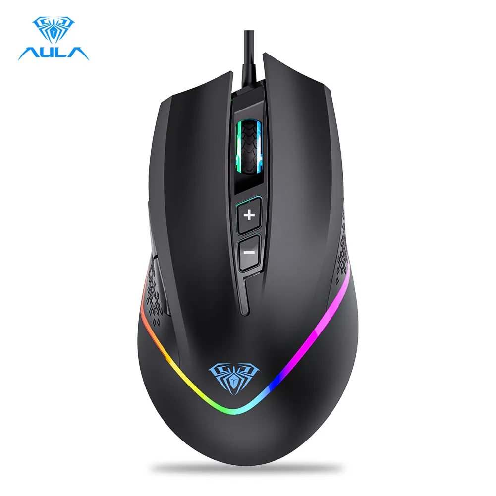 AULA AULA F805 gaming mouse 6400 DPI wired 7 buttons black — produktbild
