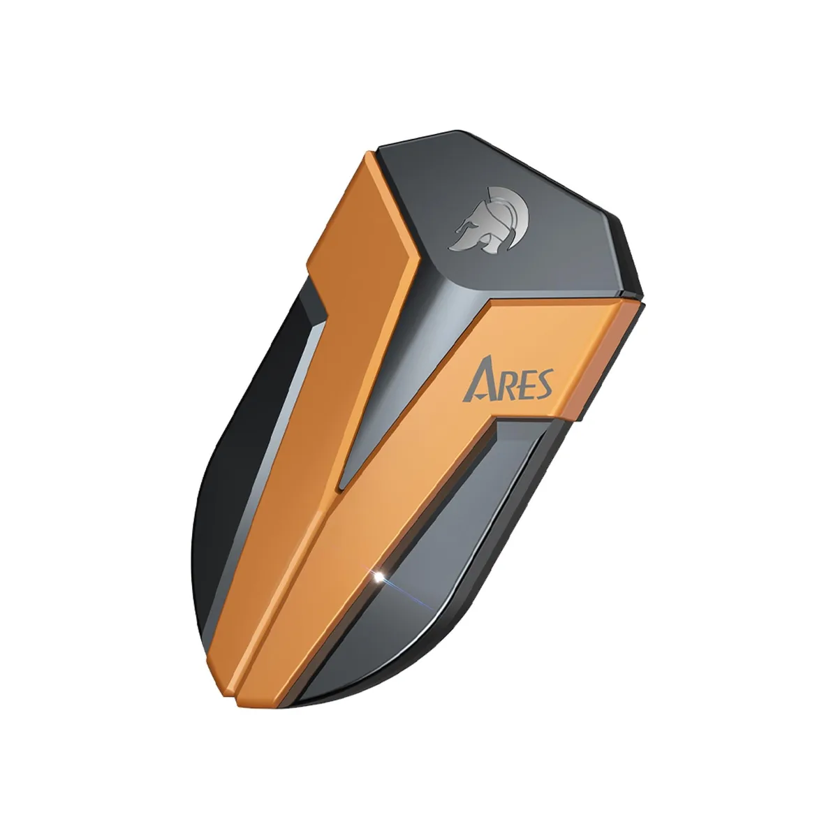 Compact amber portable SSD with rugged IP67-rated casing and Type-C connectors