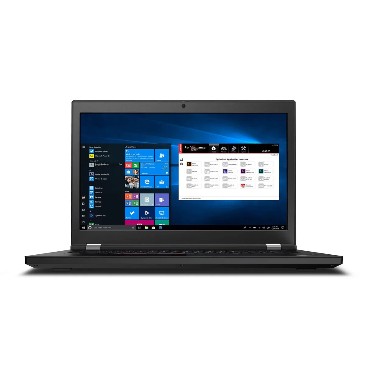 Black 17.3 inch ThinkPad P17 mobile workstation laptop with matte finish