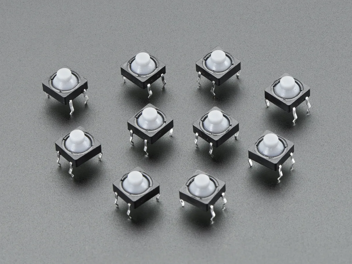 Adafruit Adafruit Soft Tactile Button 8mm pack of 10 — תמונת המוצר