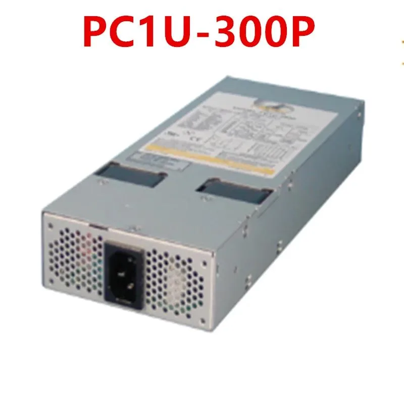 Silver metal rectangular power supply unit with rear fan grille and cable bundle