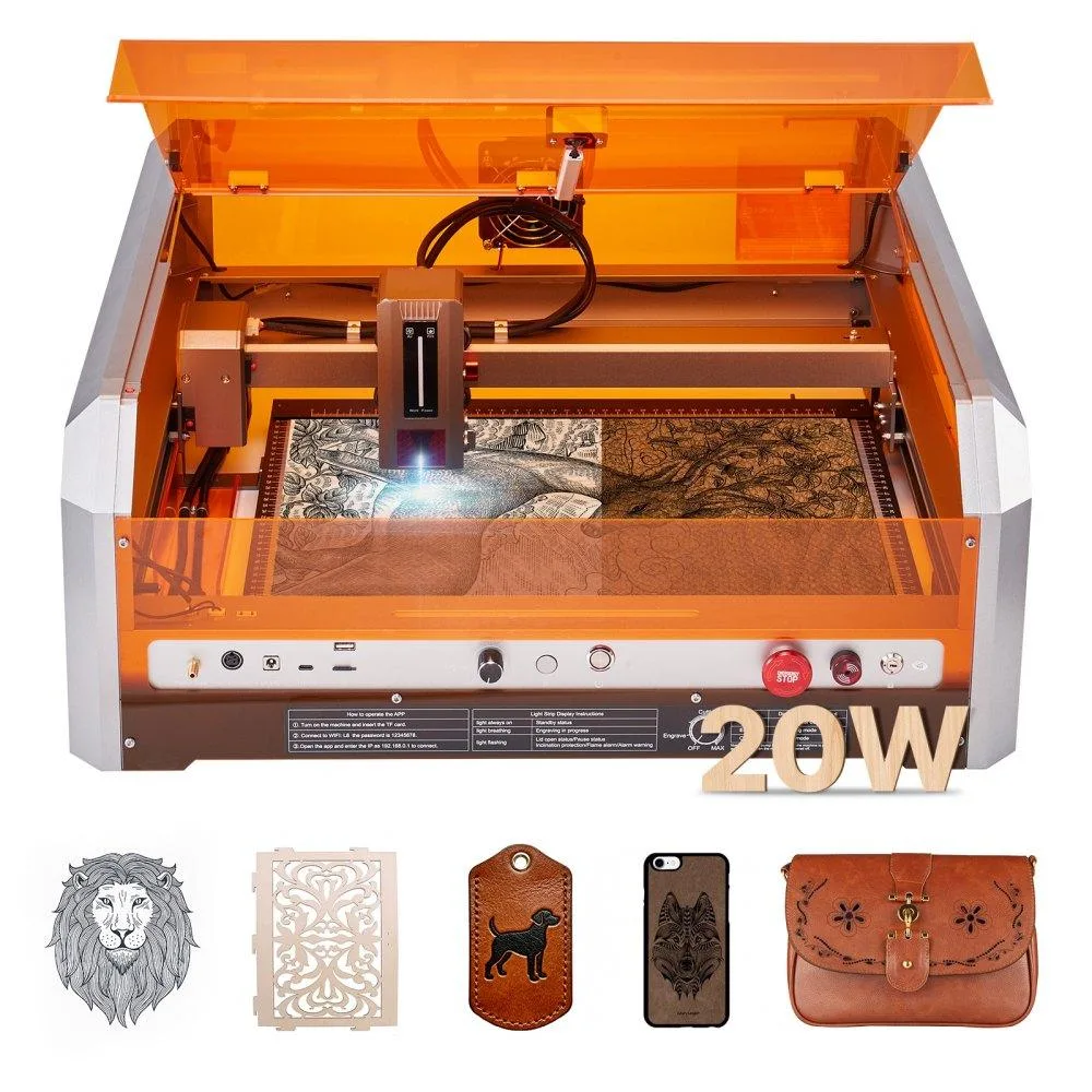 VEVOR VEVOR L8 20W Laser Engraver 15.7 in Enclosure Camera — Produktfoto