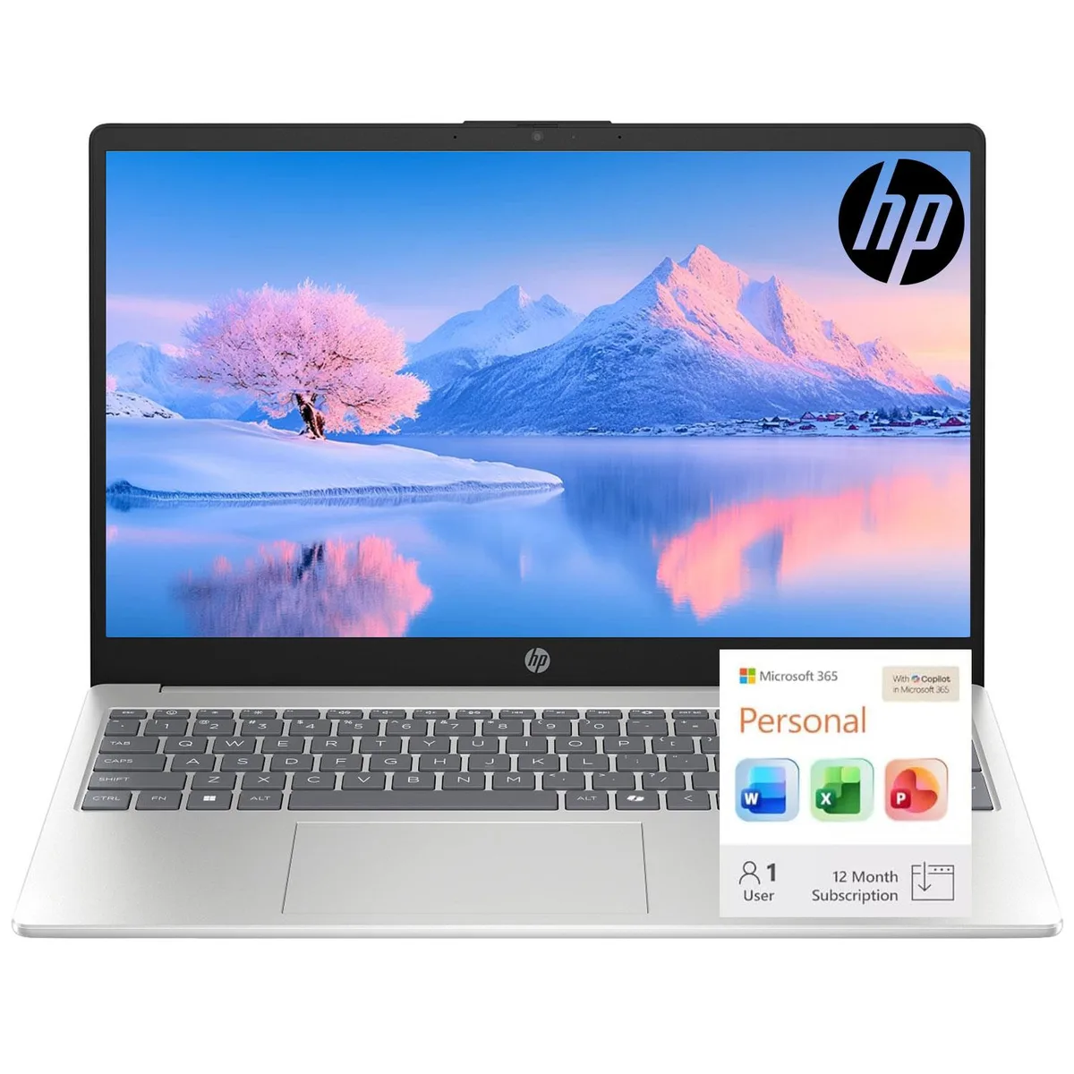 HP HP Essential-Series 15.6 laptop Intel N100 4GB 128GB eMMC Windows 11 Home Silver — toote foto