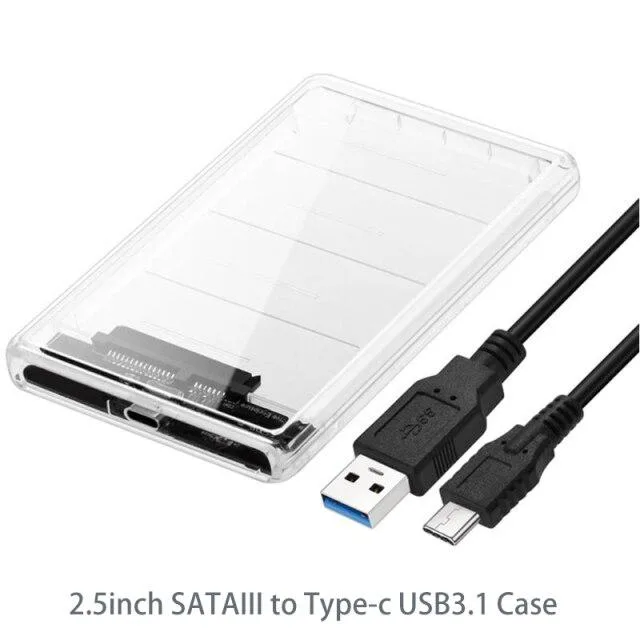 Hetai Tech Hetai Tech 2.5″ Transparent SATA to USB 3.0 Enclosure — product photo