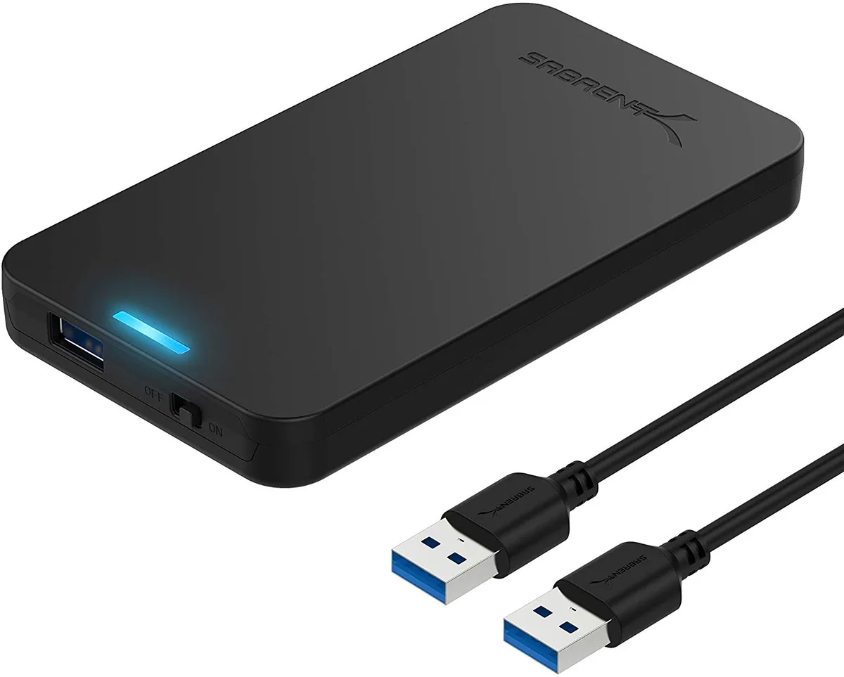 Sabrent Sabrent EC-UASP 2.5" SATA USB 3.0 drive enclosure Black — 商品写真