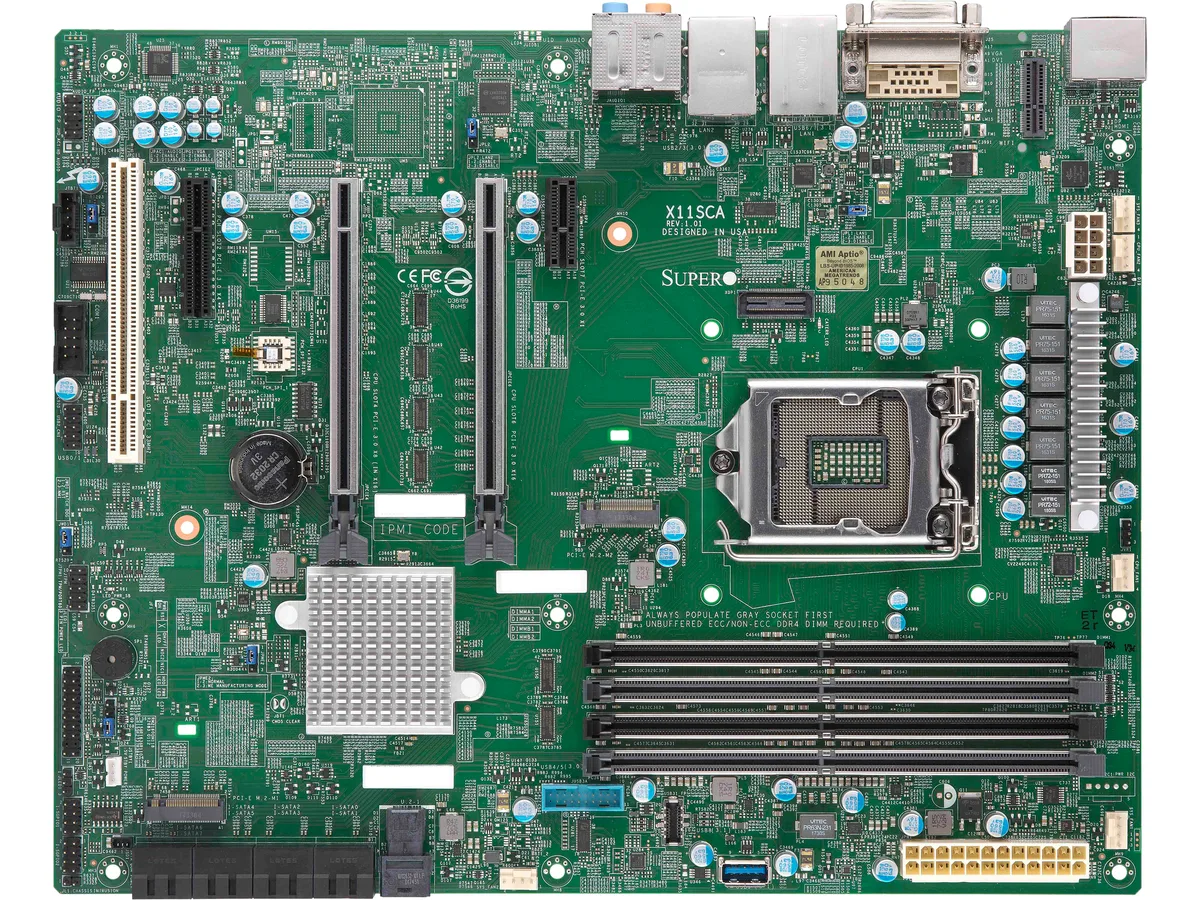 Supermicro Supermicro MBD-X11SCA-O LGA 1151 C246 DDR4 ATX server motherboard — produktfoto