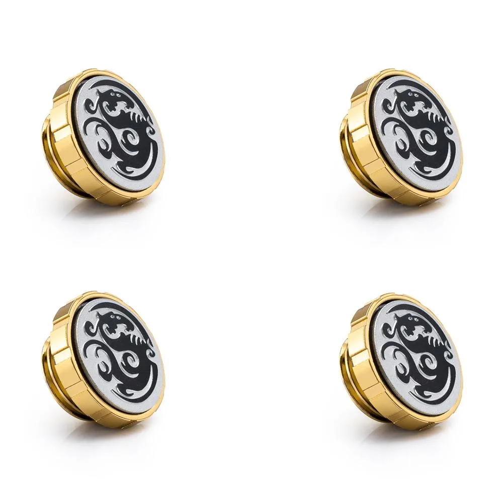 Bitspower Bitspower Artemis True Brass Stop Fitting Magnetic Logo 4 PCS — Produktfoto
