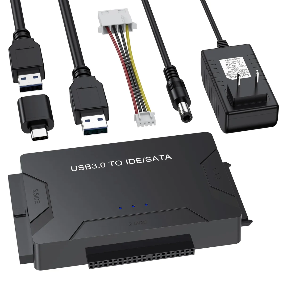 VoroDcip USB 3.0 & Type-C SATA IDE Hard Drive Adapter — 商品照片