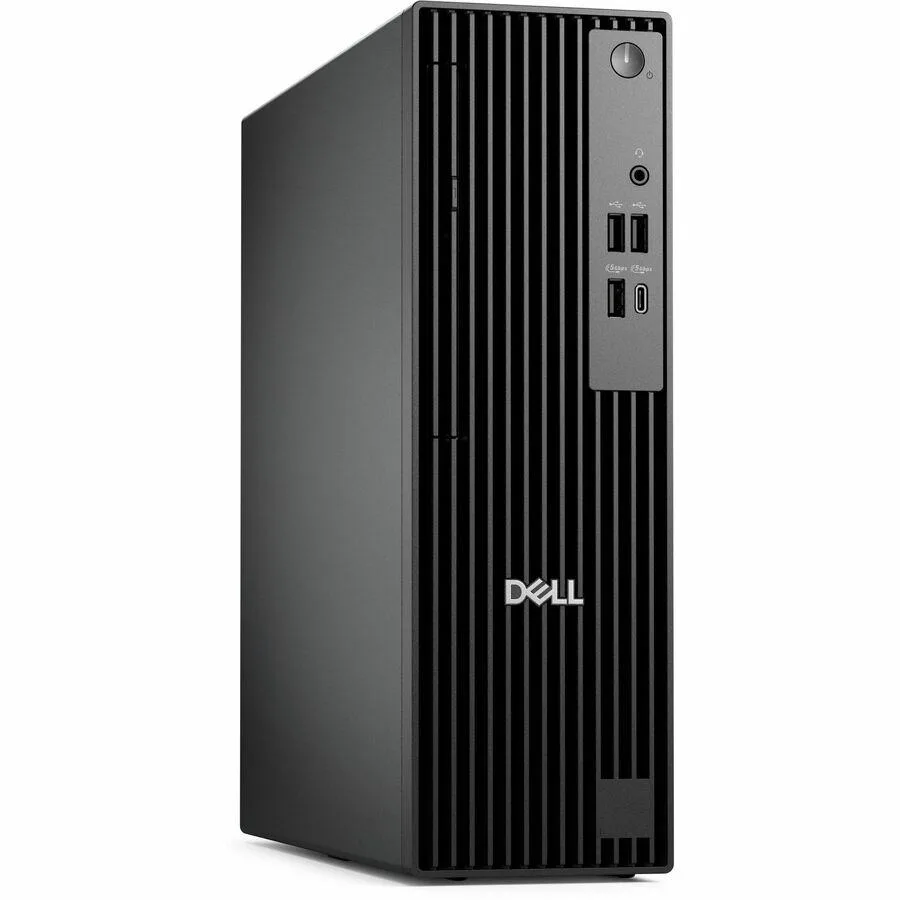 Compact silver desktop tower with front USB ports