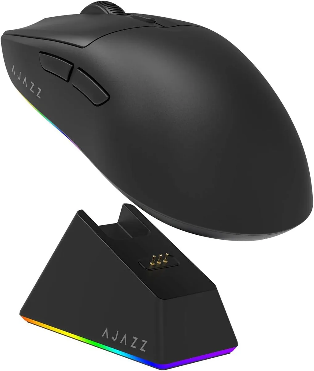 Hitoor Hitoor AJ139 V2 MC gaming mouse, PAW3311, 12000 DPI, 66g, charging base, black — fotografia produktu