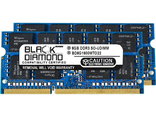 Two green DDR3 SO-DIMM sticks with black chips side by side