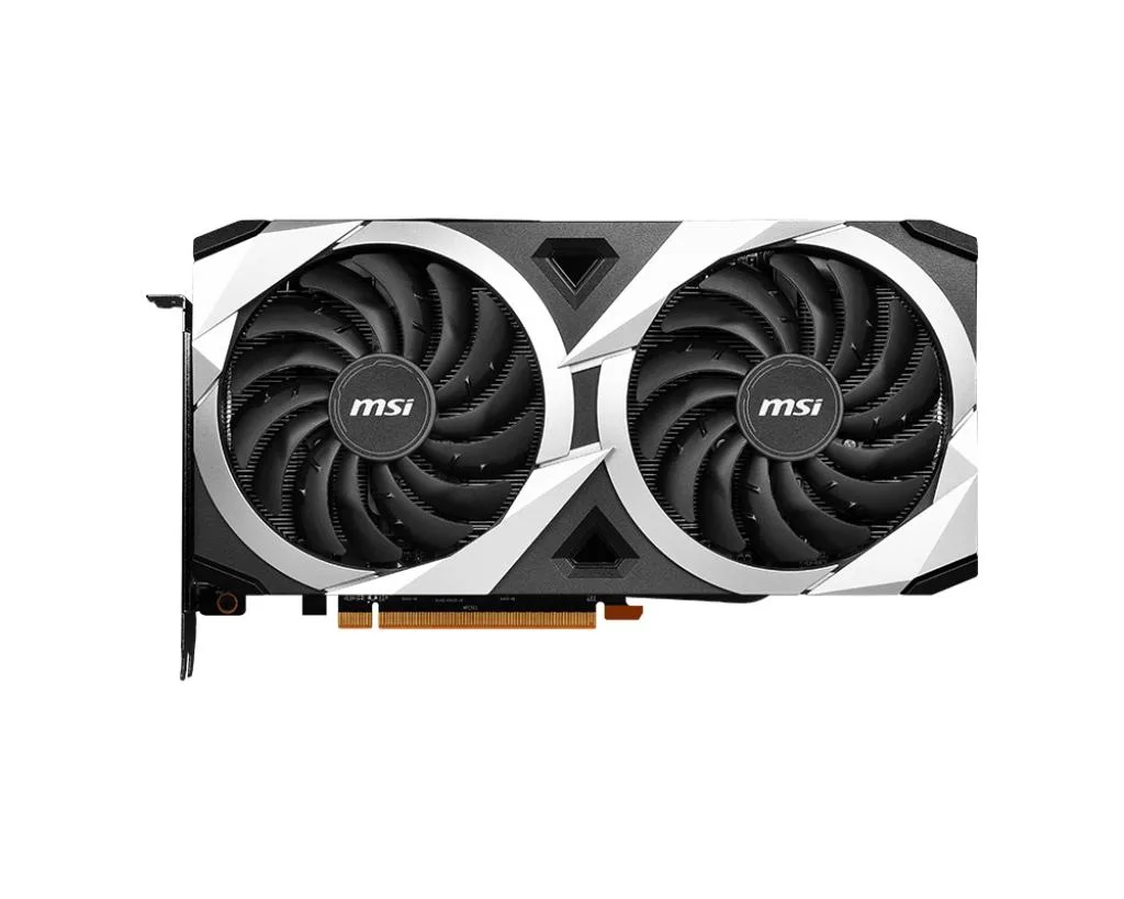 MSI Radeon RX 6750 XT MECH 2X 12G OC dual-fan graphics card with black metal shroud and backplate
