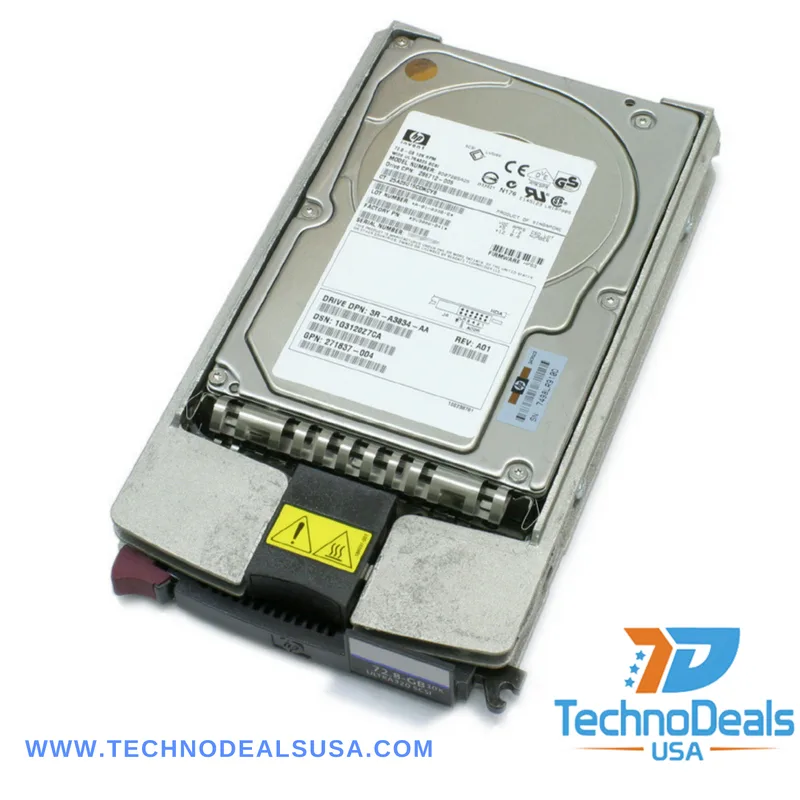 HPE HPE AP729A StorageWorks 450 GB 10000 rpm Fibre Channel SAN hard drive — 제품 사진