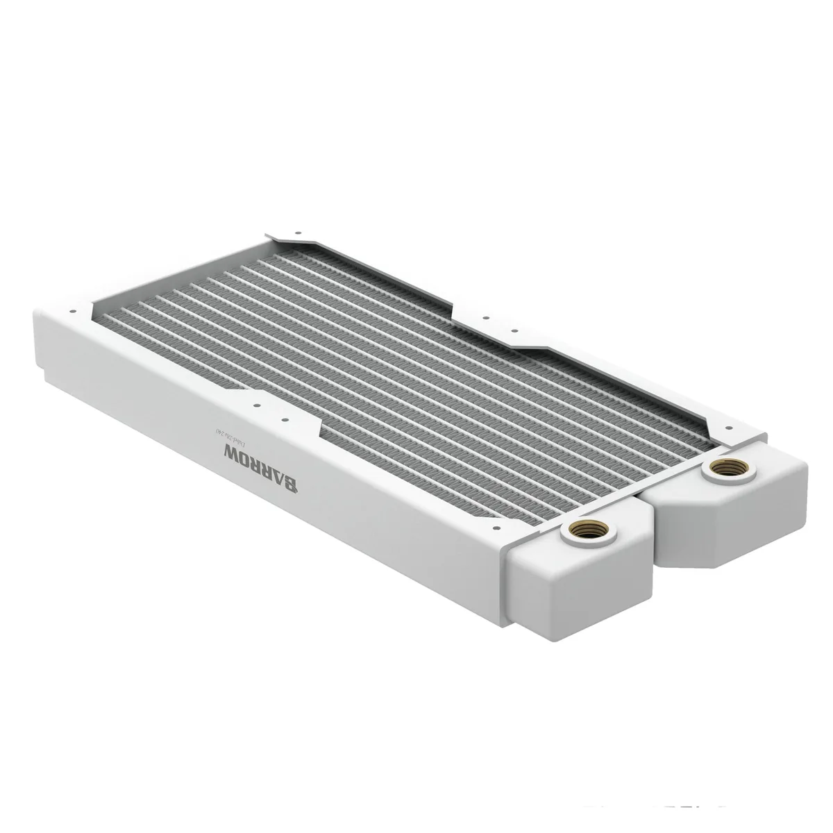 White 240 mm copper radiator with 28 mm thick fins and G1/4 threads