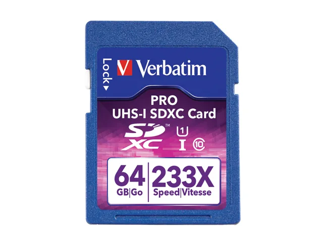 VERBATIM VERBATIM PRO 233X 64GB SDXC 97466 — 商品写真