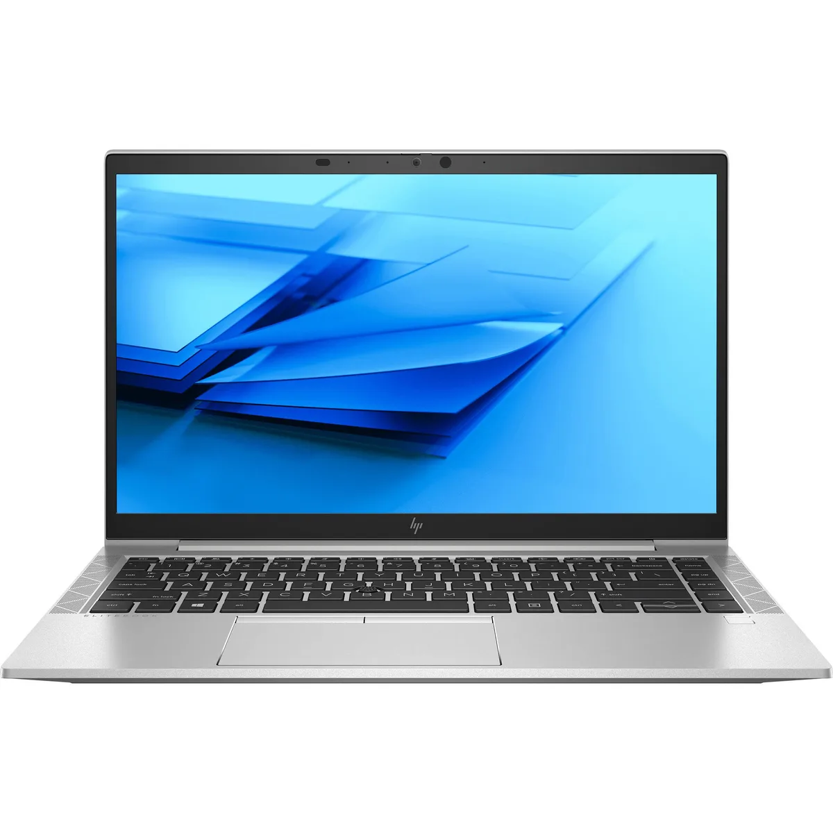 Silver 14 inch EliteBook 840 G7 laptop, non-touch FHD screen, webcam above display, slim silver chassis