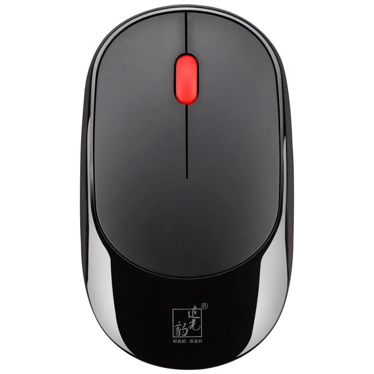 Black wireless gaming mouse, compact shape, matte finish