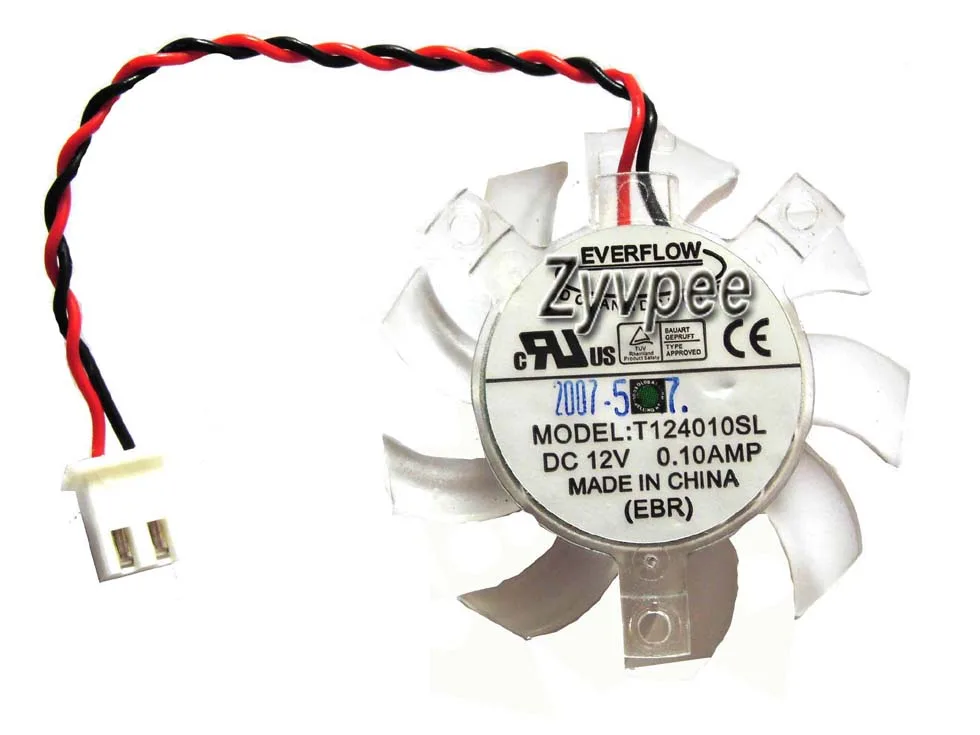 Zyvpee Zyvpee T124010SL 12V 0.1A 2-pin VGA case fan — φωτογραφία προϊόντος