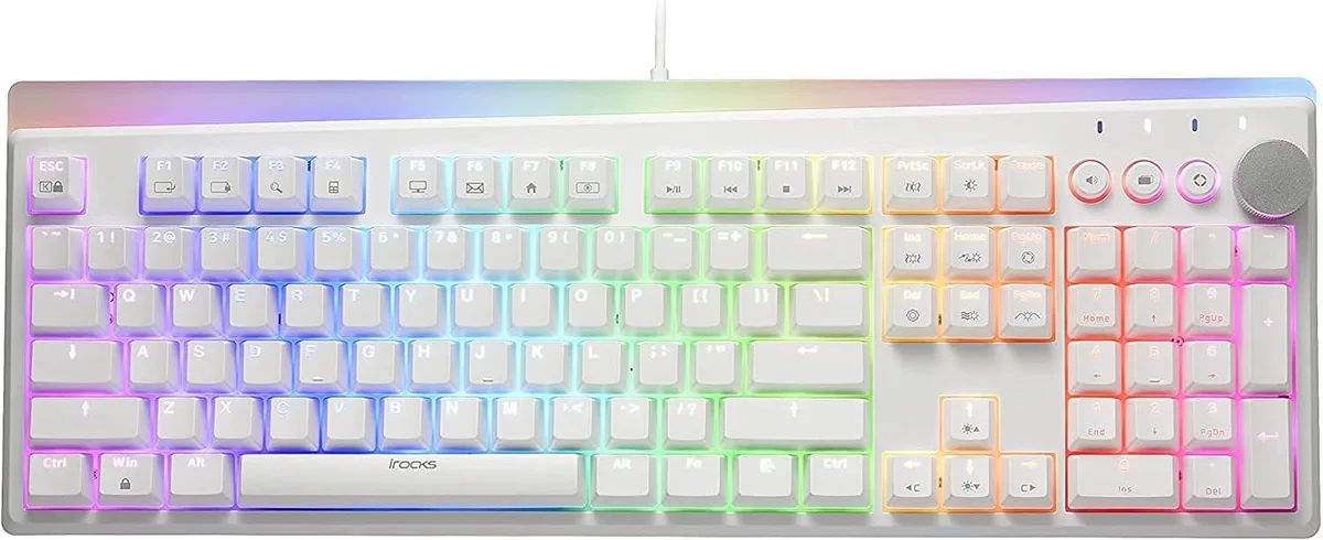 TUKO TUKO K71M gaming keyboard Brown switches 107 keys White — produktbild