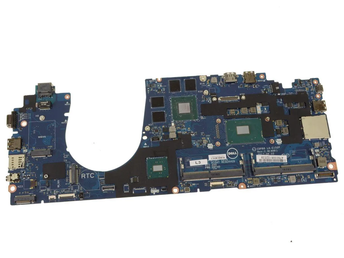 Dell Precision 3520 motherboard with i7-7820HQ and Quadro M620