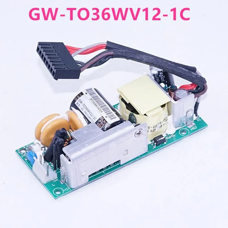 Rectangular ATX power supply unit in metal casing