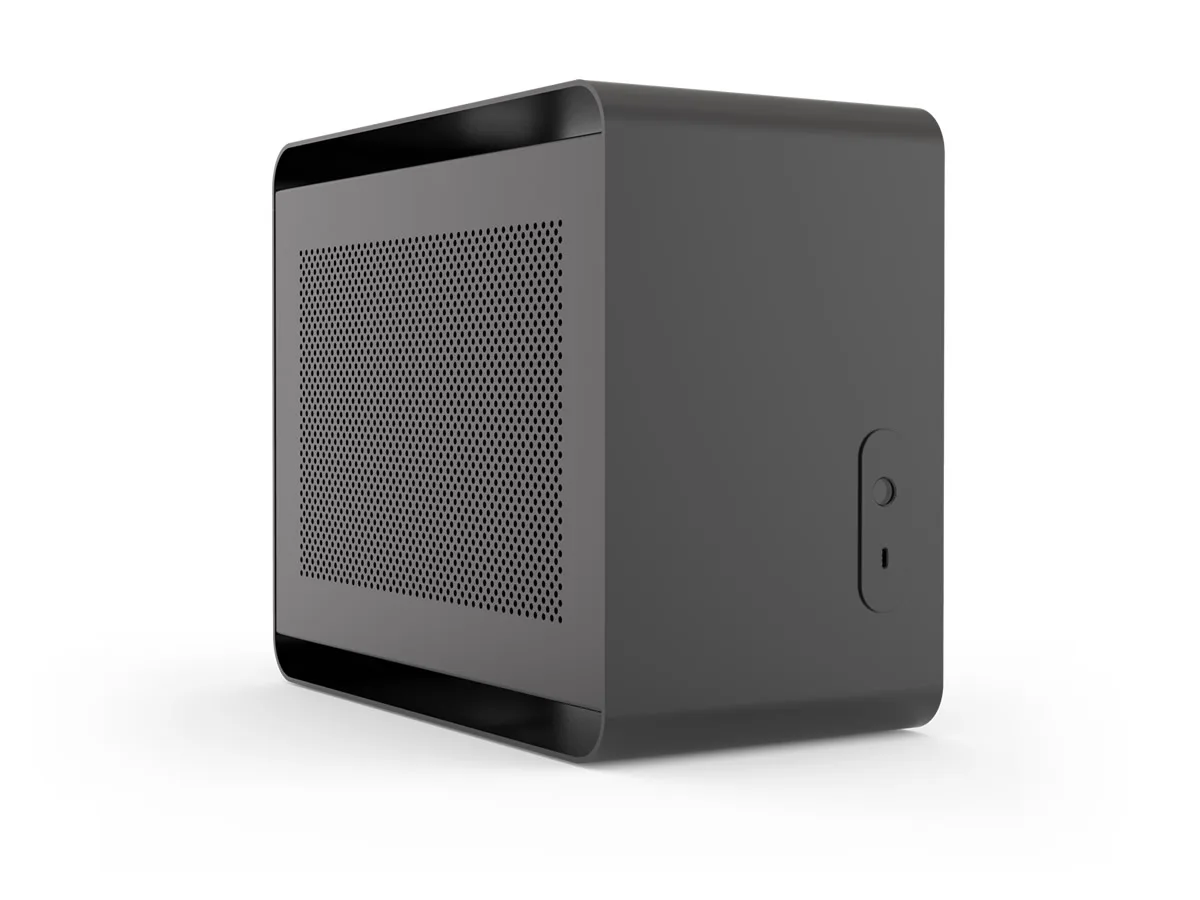 Streacom DA2 V2 black Mini ITX case with perforated side and rear panels