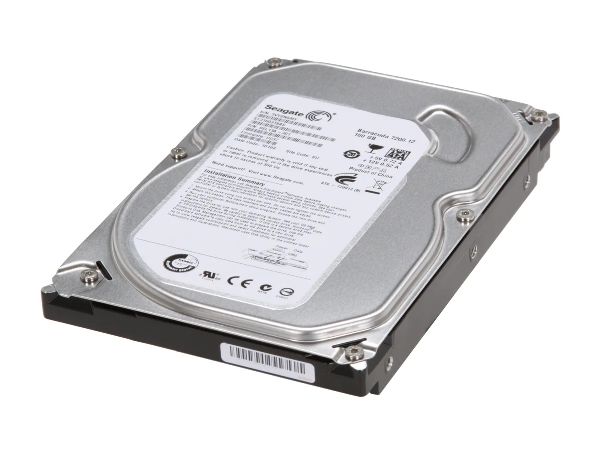 Seagate Seagate ST3160318AS BarraCuda 7200.12 160GB 7200 RPM 8MB SATA 3.0Gb/s 3.5" internal hard drive — product photo