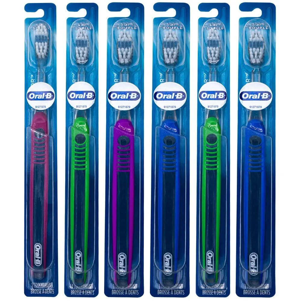  Oral-B Indicator Manual Toothbrush Soft Compact Head 30 Blue Pack of 6 — product photo