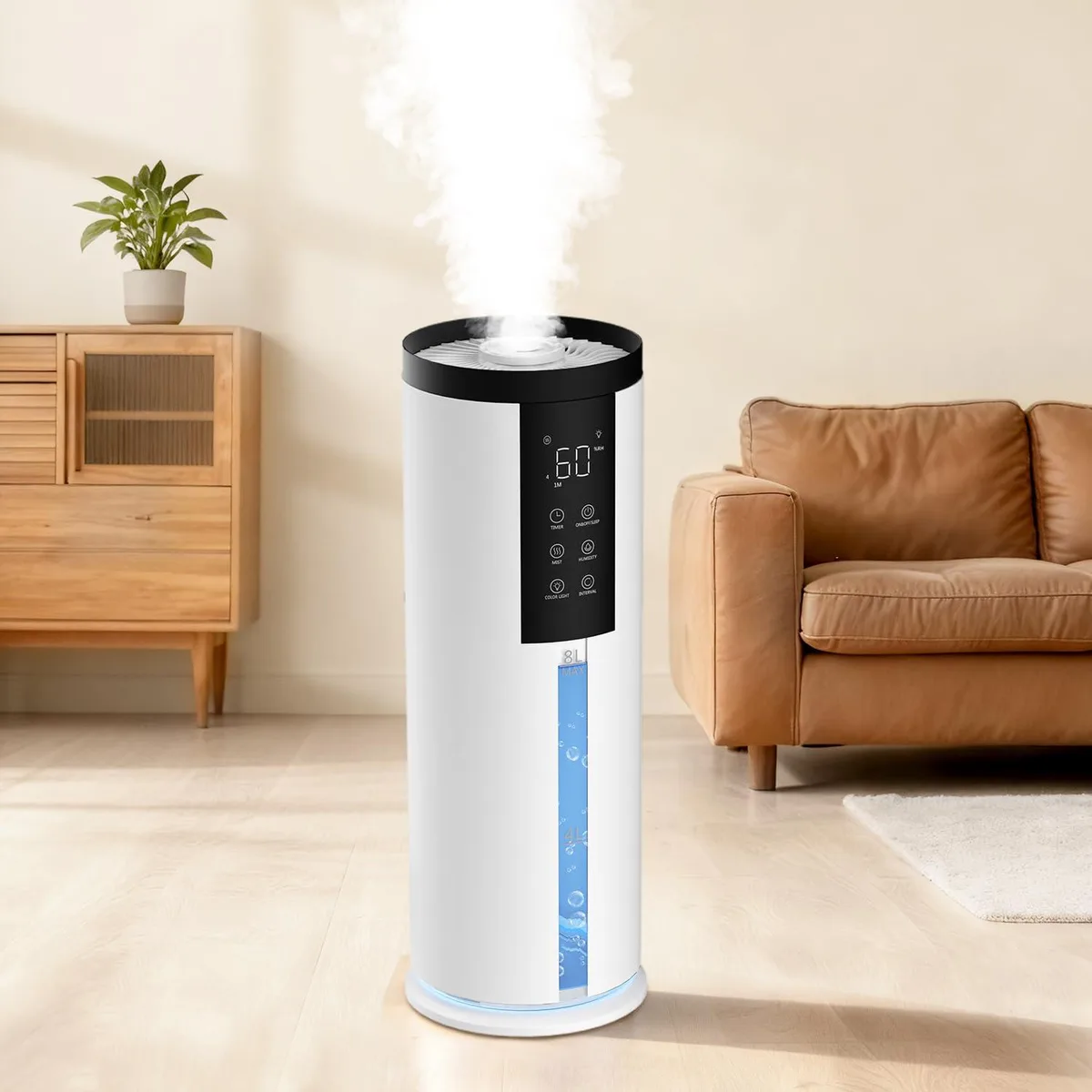 HQ-JS902 8L Cool Mist Humidifier bedroom accent 550 ft² 400mL/h 35dB 120h — 商品照片