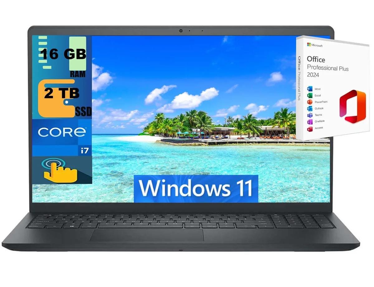 DELL DELL Inspiron 15 laptop 15.6" FHD touchscreen i7-1355U 10-core 16GB 2TB PCIe SSD — product photo