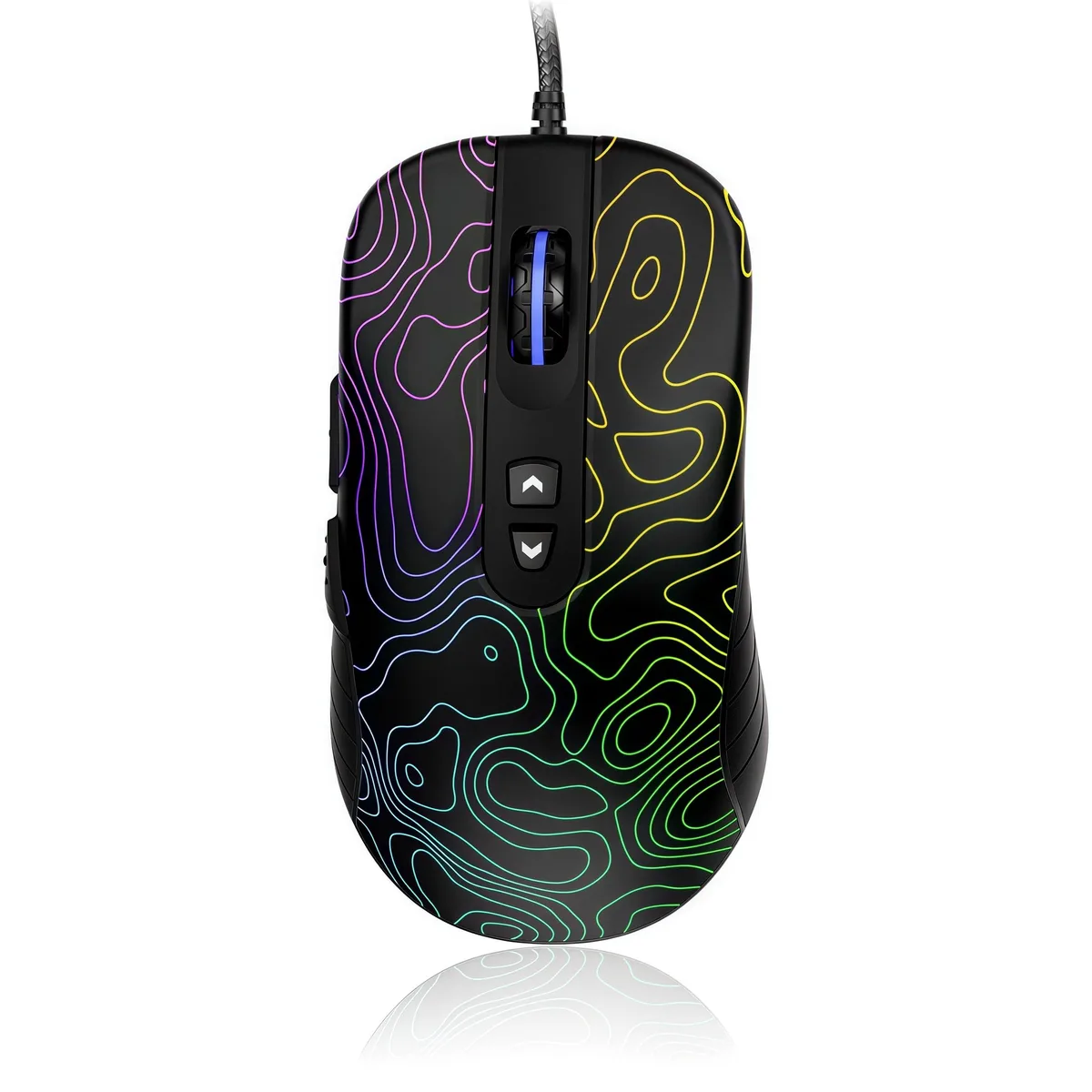 dagaladoo Topographic Wired Gaming Mouse 12800 DPI 10 Buttons — zdjęcie produktu