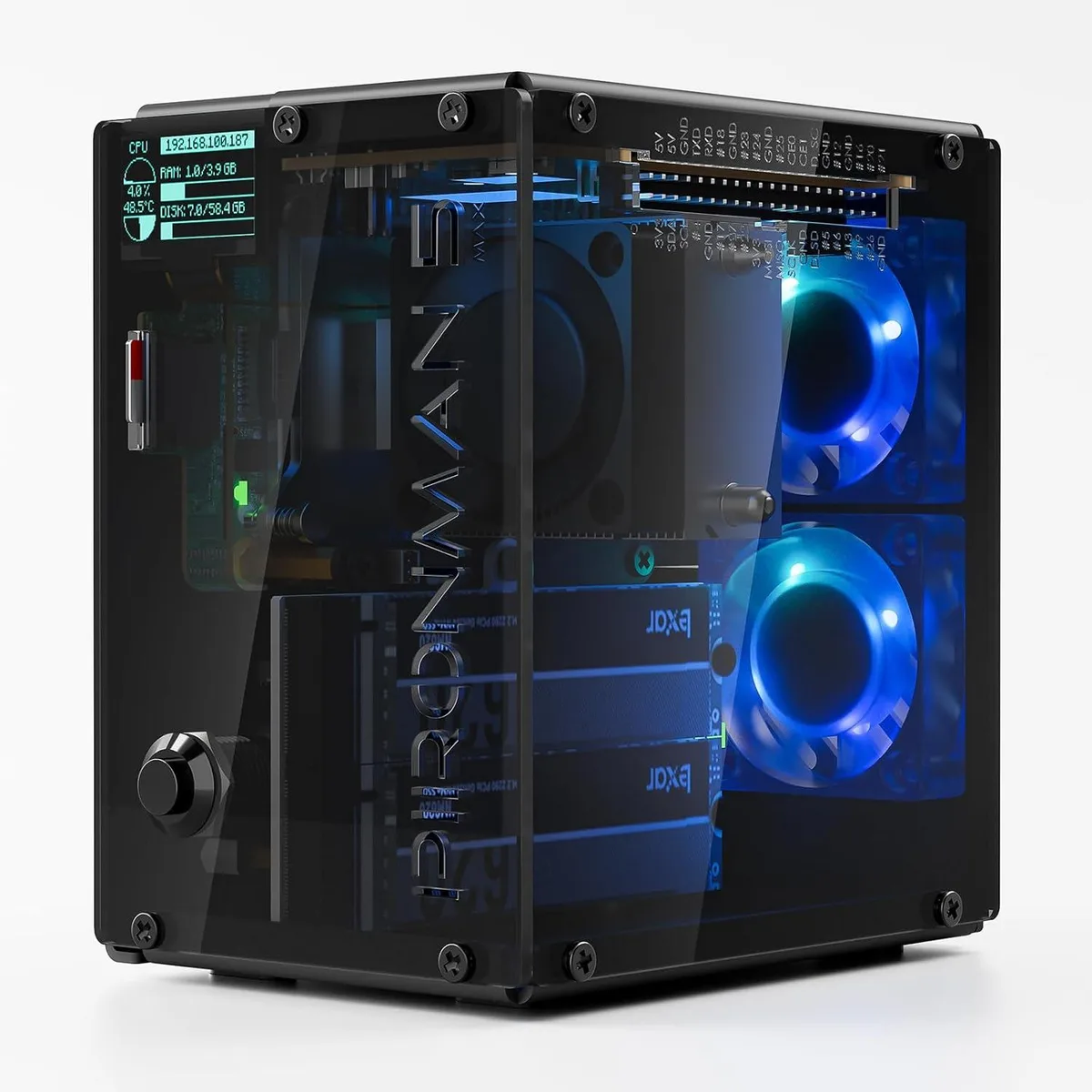 MCDODO MCDODO Pironman 5-MAX Raspberry Pi 5 Case Dual NVMe M.2 2230-2280 — 商品照片