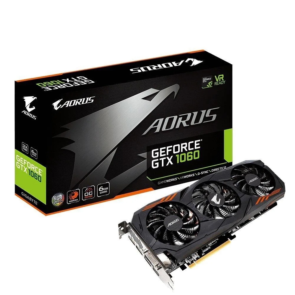 GIGABYTE GIGABYTE Aorus GTX 1060 Rev.2 6GB GDDR5 graphics card — product photo