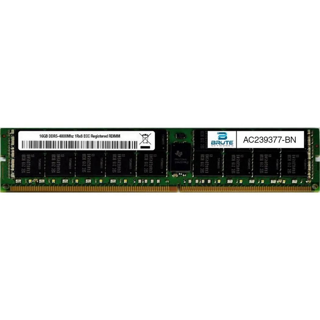 Brute Networks Brute Networks 16GB DDR5-4800 1Rx8 ECC RDIMM AC239377 — photo du produit