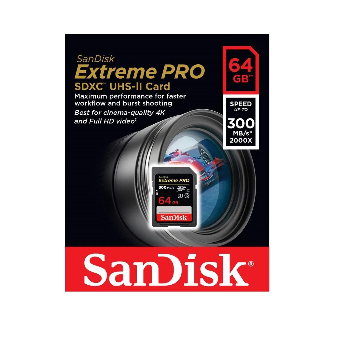 SanDisk SanDisk Extreme Pro 64GB SDXC UHS-II memory card — 商品写真