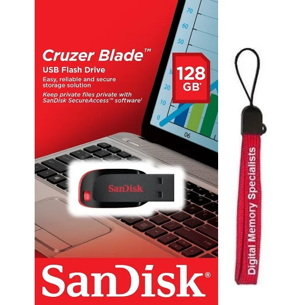 SanDisk SanDisk Cruzer Blade SDCZ50-128G-B35 128GB USB 2.0 flash drive — 제품 사진