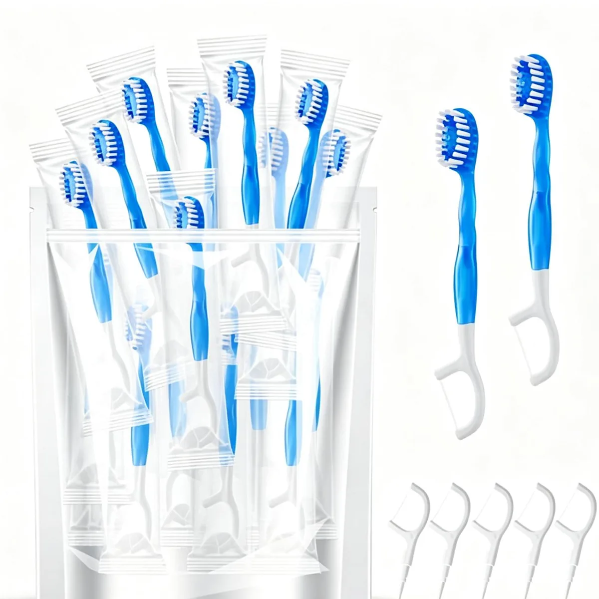 Waterpik EUGFI 30-count disposable travel toothbrushes with toothpaste — product photo
