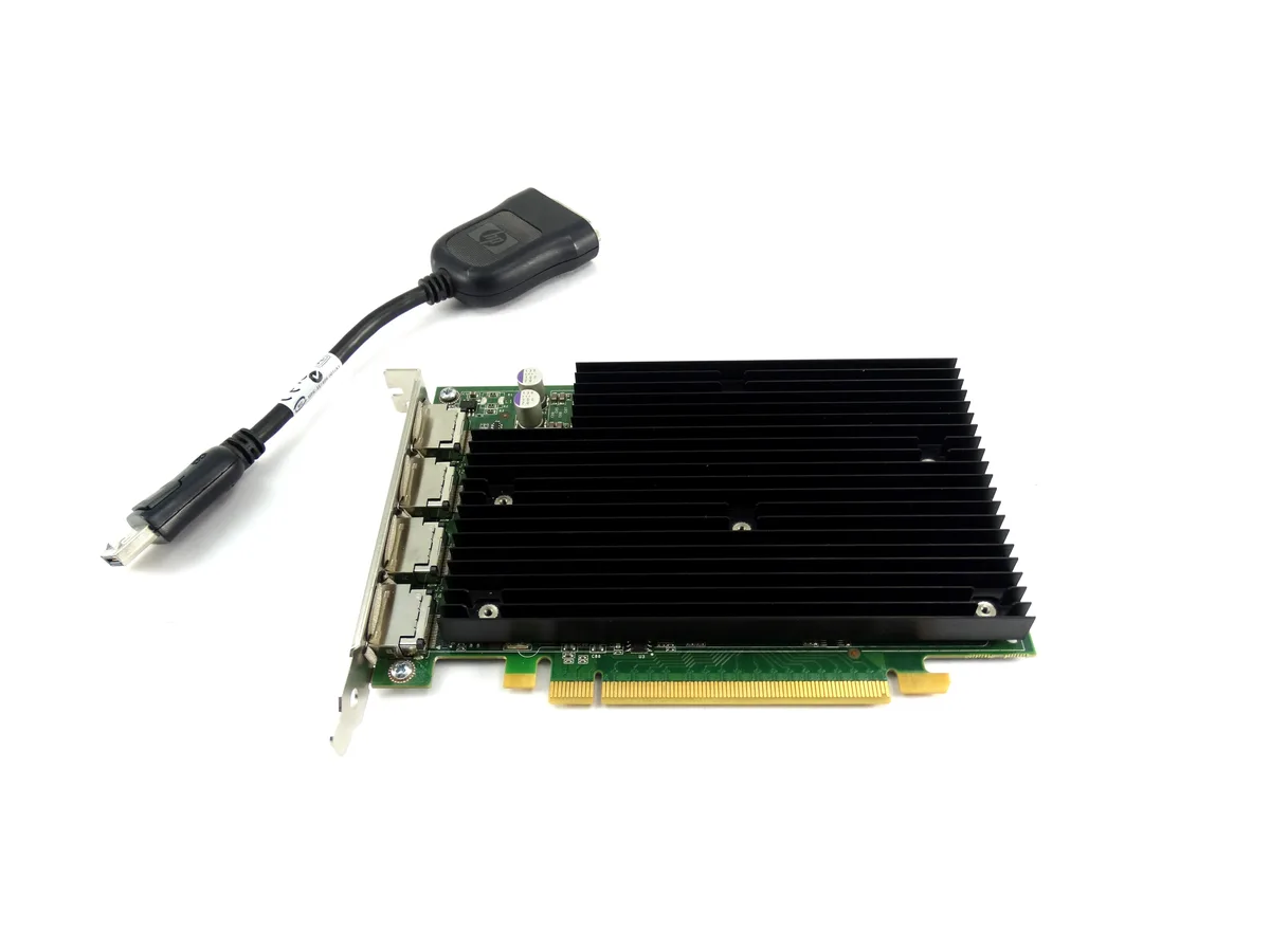 Green PCB workstation card with single DMS-59 connector and bracket