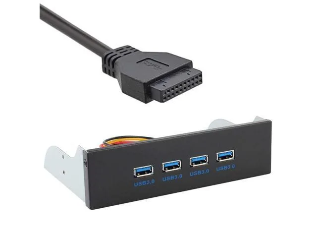 LORDWORLD LORDWORLD USB 3.0 4-Port Front Panel Hub 20-Pin 5.25" Bay — product photo