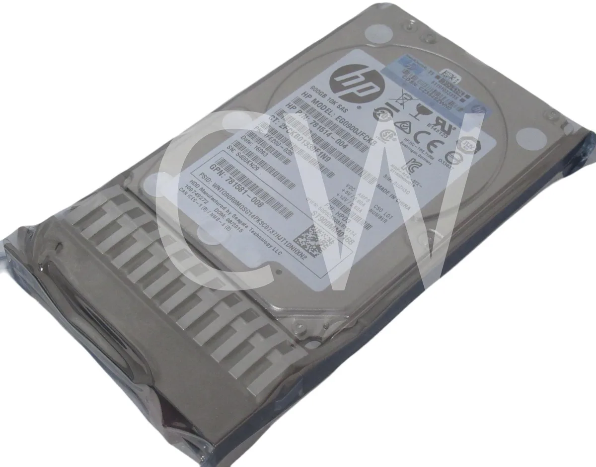 Silver 2.5 inch SAS hard drive in black smart carrier caddy