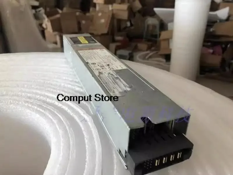 Rectangular ATX power supply unit in black finish