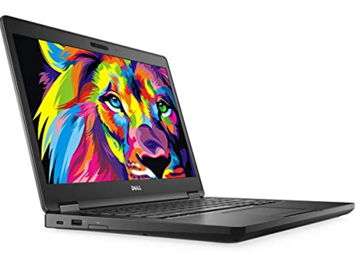 Silver 14 inch Dell Latitude 5480 laptop closed showing lid and hinge