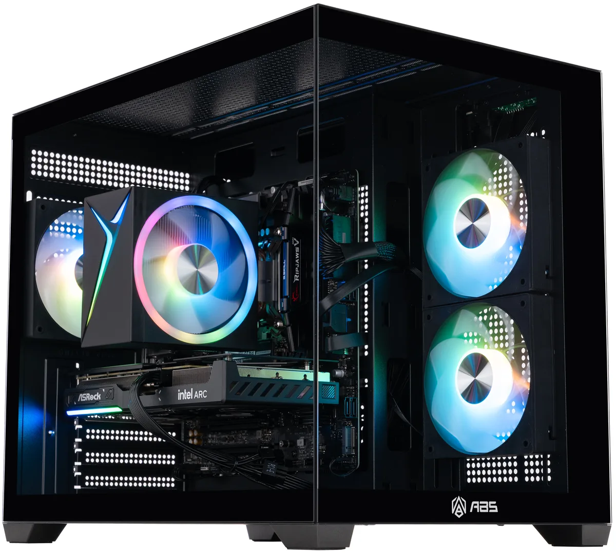 ABS Gaman gaming desktop tower in black finish