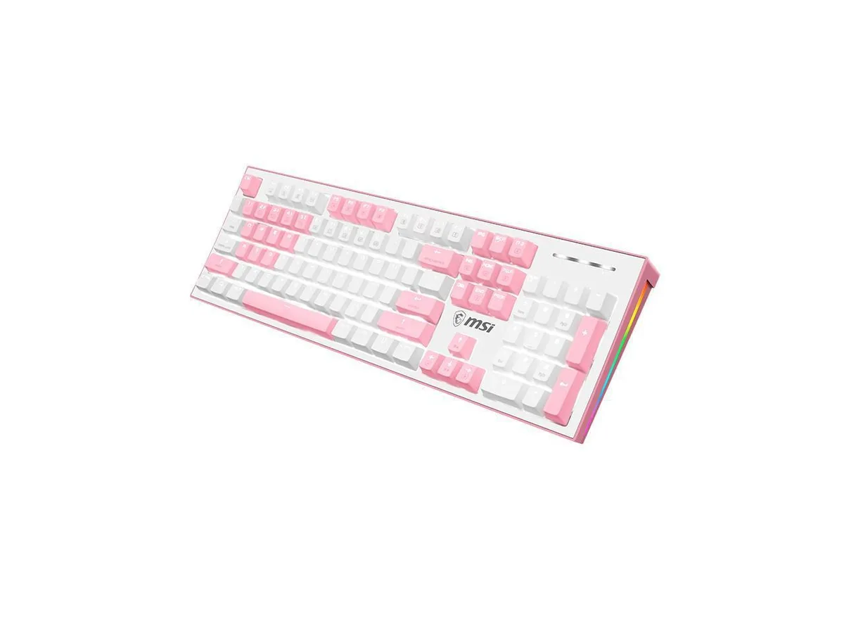 MSI MSI GK50Z PIXEL White Gaming Keyboard Red Switch PBT 104 Keys — termékfotó