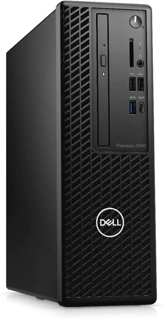 Black Dell Precision 3440 small-form-factor desktop tower