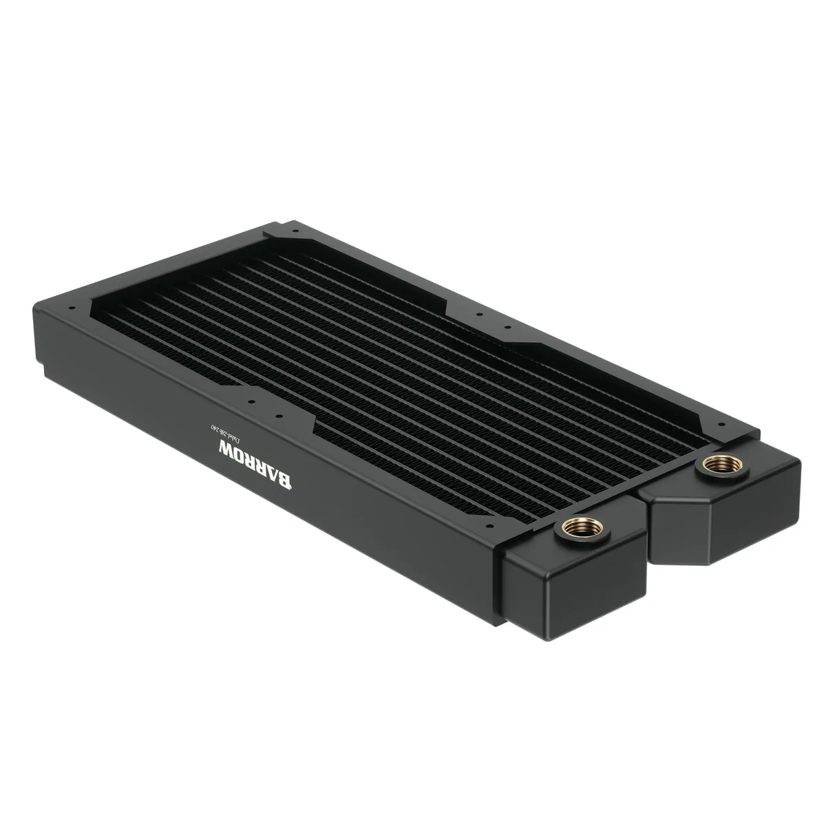 Black copper radiator, 240 mm length, 28 mm thick, 16 FPI fin density