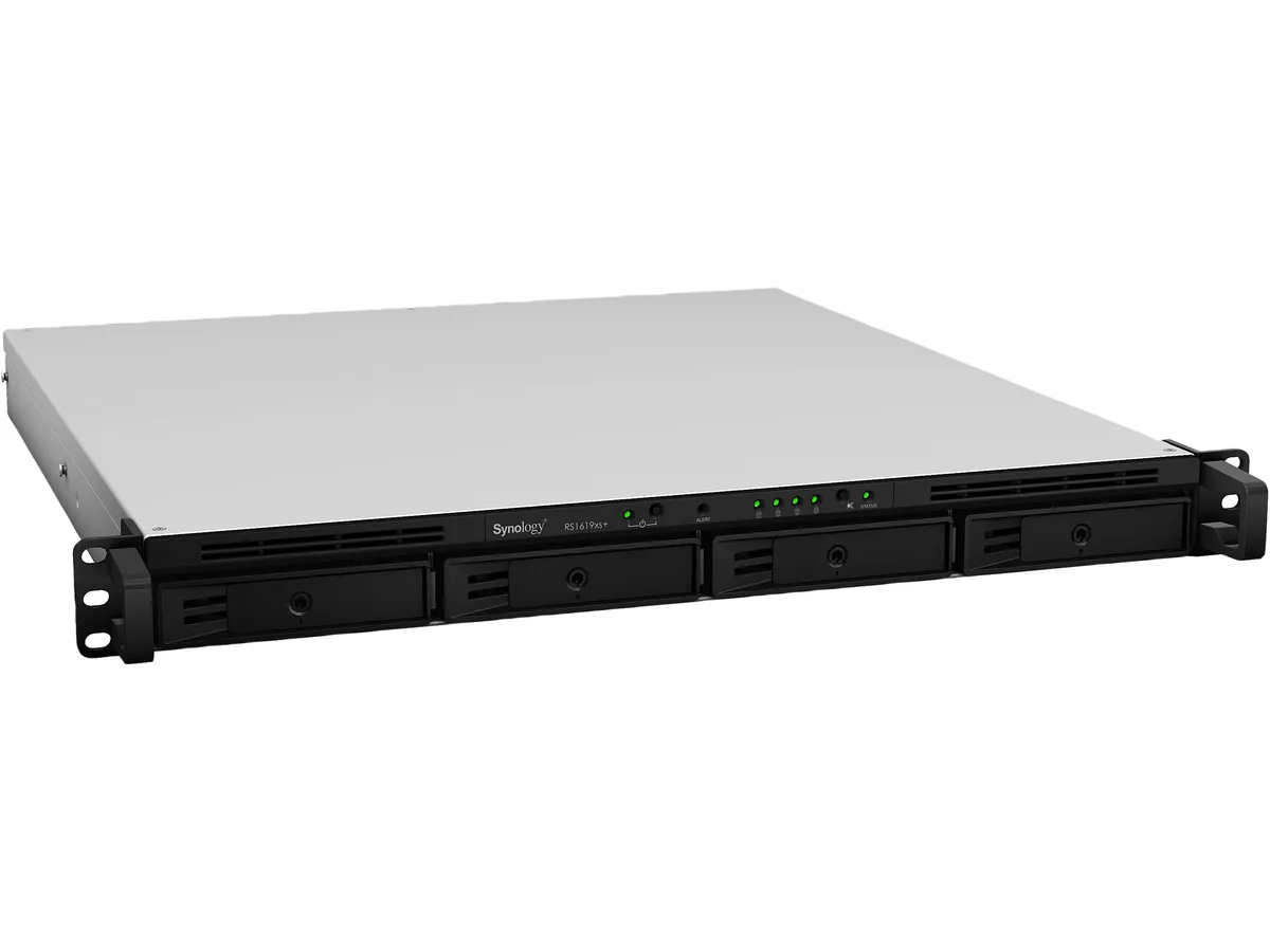 Synology Inc. Synology Inc. RS1619xs+ 4-bay rackmount NAS 8GB DDR4 Xeon D-1527 — product photo