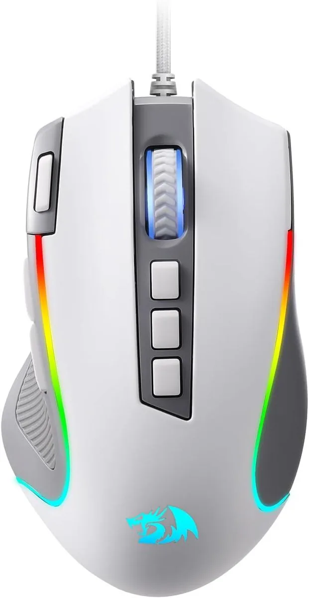 Redragon Redragon M612 gaming mouse 8000 DPI 9 buttons Gray&White — Produktfoto